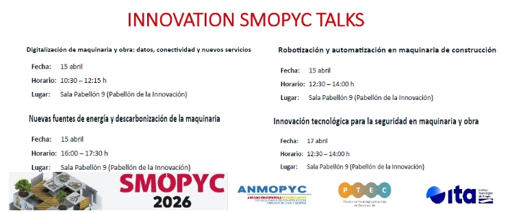 SESIONES DE INNOVACIÓN REALIZADAS POR ANMOPYC EN EL MARCO DE SMOPYC 2026