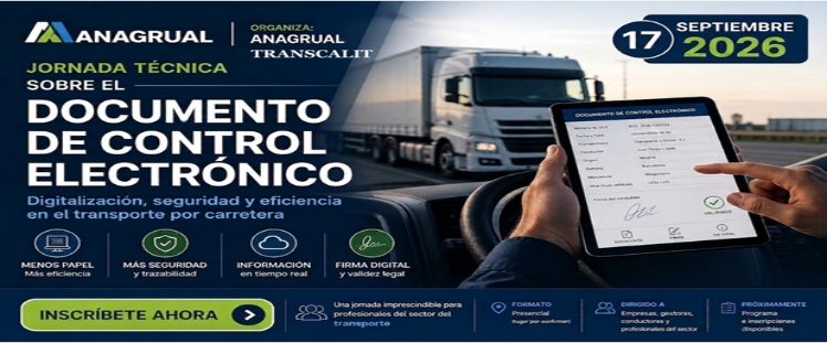 ANAGRUAL ORGANIZA el JUEVES 17 SEPTIEMBRE: Webinar informativo DOCUMENTO DE CONTROL ELECTRÓNICO (DeCA)